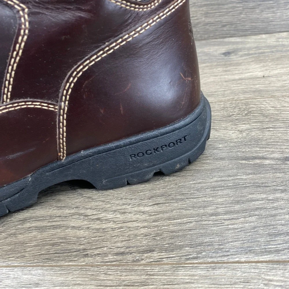 Rockport XCS Hiking Boots Mens 9 Brown Leather Waterproof Hydro-Shield APM7250E